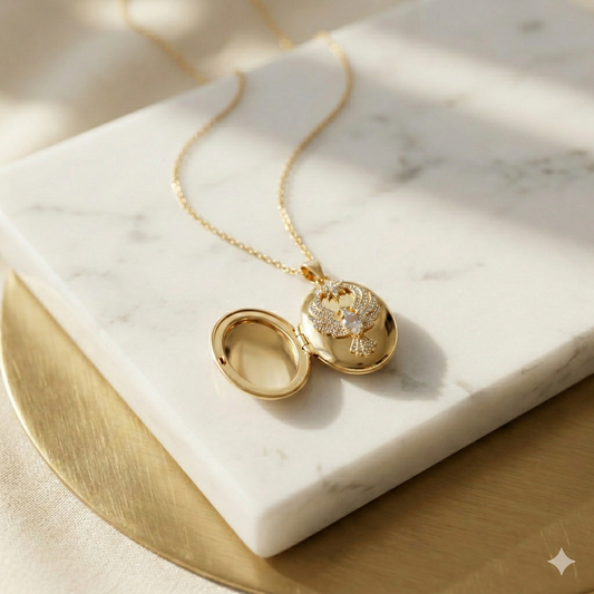 Amara Anti-Tarnish Gold Locket Necklace
